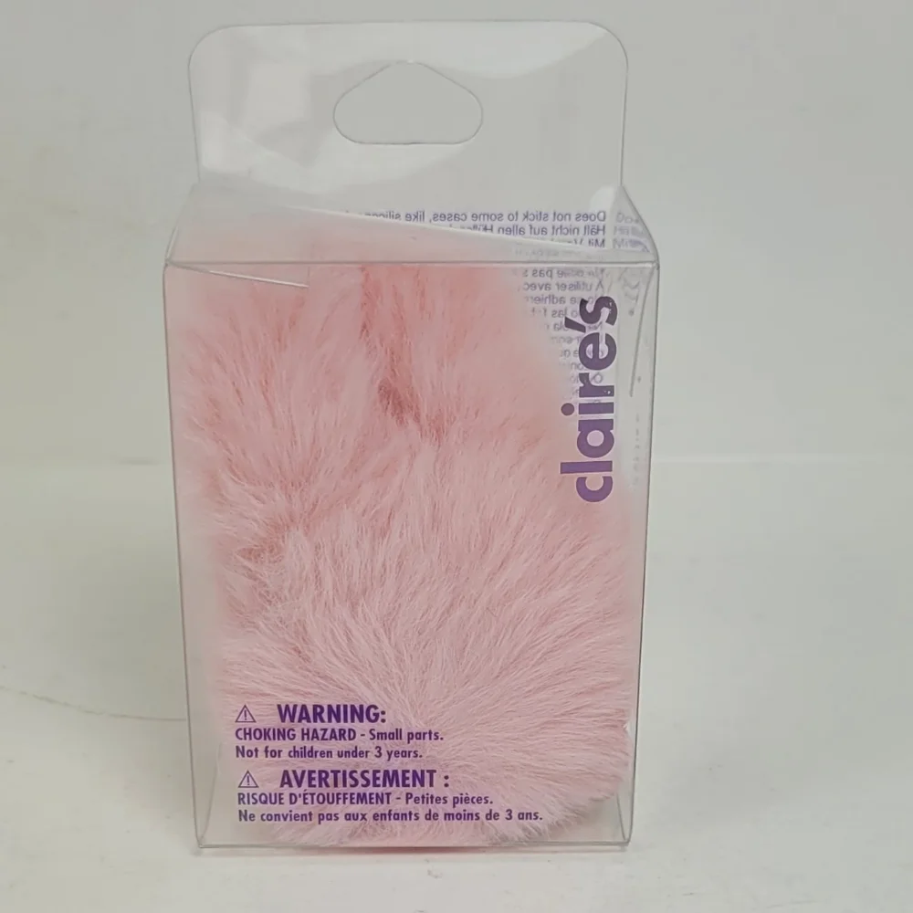 Claire's Pink Fluffy Bunny Popsocket